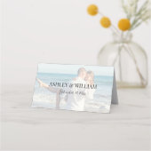 Carte De Placement Photo Mariage moderne (Dos)