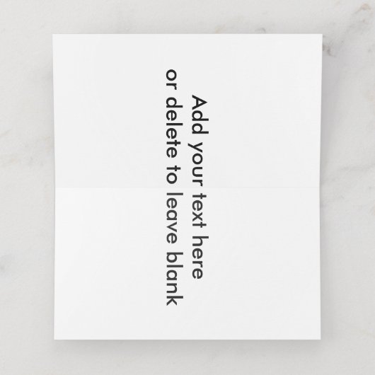 Carte De Placement Photo Mariage simple personnalisée (Intérieur déplié)