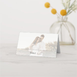 Carte De Placement Photo moderne et Mariage de superposition
