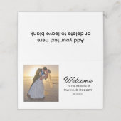 Carte De Placement Photo simple Mariage (Extérieur déplié)