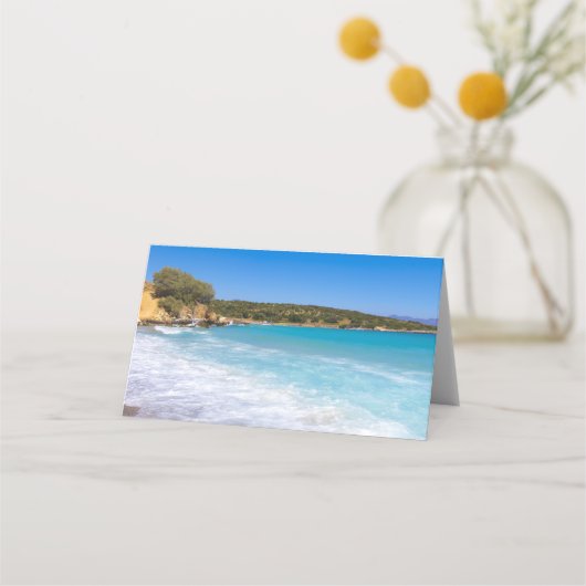 Carte De Placement Photo Tropical Beach Island Paradise (Devant)