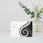 Carte De Placement Piano Keys et Golden Music Notes Cadre (Debout devant)