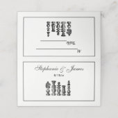 Carte De Placement Pièces d'échecs Art Vintage (Extérieur déplié)