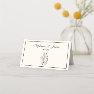 Carte De Placement Pieds de Ballerine sur Pointe #1 Ivoire Rose Clair