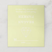Carte De Placement Pierres Gem Custom Pastel Green Mariage (Extérieur déplié)