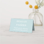 Carte De Placement Pierres Gem Custom Pastel Mariage Bleu (Dos)