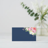 Carte De Placement Pies roses sur les plaques bleu marine (Debout devant)