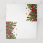 Carte De Placement Pin de Noël et baies | Vacances (Extérieur déplié)