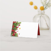Carte De Placement Pin de Noël et baies | Vacances (Dos)