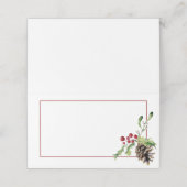 Carte De Placement Pine cône et Noël saint (Extérieur déplié)