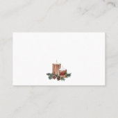 Carte De Placement Pine de pin vert hiver Candle Berry rouge (Dos)