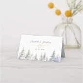 Carte De Placement Pine Trees Forêt Mariage Carte Place (Dos)
