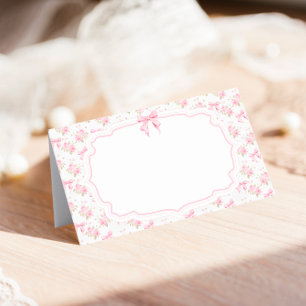 Carte De Placement Pink Bow Love Shack Elegant Lieu