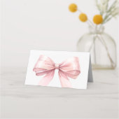 Carte De Placement Pink Bow Place Cards Elegant Folded (Dos)