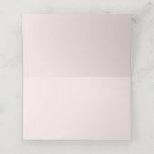 Carte De Placement Pink Bow Place Cards Elegant Folded (Intérieur déplié)