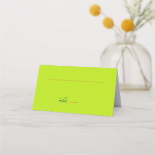 Carte De Placement Pink et Green Mariage s'amuse
