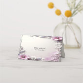 Carte De Placement Pink Floral Frame Place Card (Dos)
