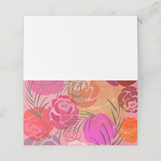 Carte De Placement Pink plants (Extérieur déplié)