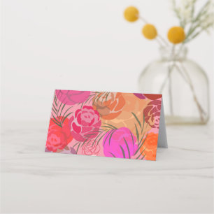 Carte De Placement Pink plants