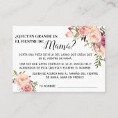 Carte De Placement Pink Quelle taille est maman ventre jeu bilingue c (Dos)