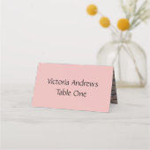 Carte De Placement Pink Wedding Table Seating Cards (Dos)