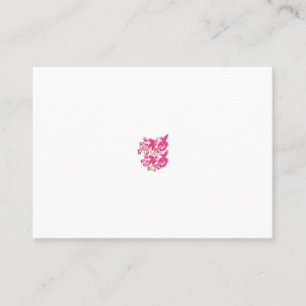 Carte De Placement Pinkish Red, Reddish Magenta floribunda Design