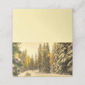 Carte De Placement Pins couverts de neige Forêt Nature Photo (Extérieur déplié)