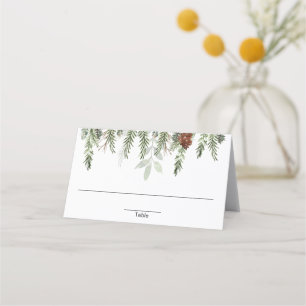 Carte De Placement Pins rustiques acorses hiver Noël