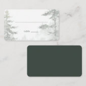 Carte De Placement Pins verts calmes (Devant / Derrière)