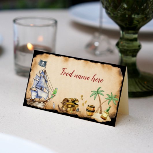 Carte De Placement Pirate Anniversaire Tente Place Card