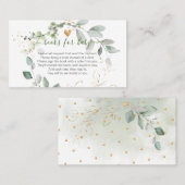 Carte De Placement PixDezines Aquarelle Eucalyptus Wreath (Devant / Derrière)