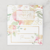 Carte De Placement PixDezines Aquarelle Florale Sweetpeas (Extérieur déplié)