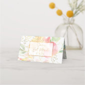 Carte De Placement PixDezines Aquarelle Florale Sweetpeas (Dos)