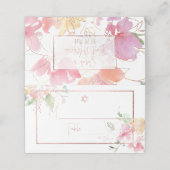 Carte De Placement PixDezines Aquarelle Florale Sweetpeas (Extérieur déplié)