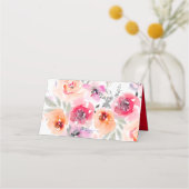 Carte De Placement PixDezines Baby Shower Fleurs de Printemps Aquarel (Dos)