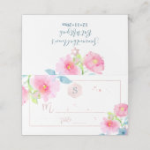 Carte De Placement PixDezines Bat mitzvah aquarelle, Roses de jardin (Extérieur déplié)