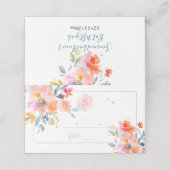 Carte De Placement PixDezines Bat mitzvah aquarelle, Roses de jardin (Extérieur déplié)