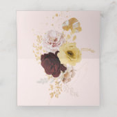 Carte De Placement PixDezines Boho Automne Blush Rose Bourgogne Place (Intérieur déplié)