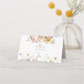 Carte De Placement PixDezines Boho Automne Jardin Fleurs Monogramme (Dos)