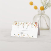 Carte De Placement PixDezines Boho Automne Jardin Fleurs Monogramme (Devant)