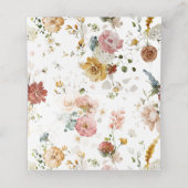 Carte De Placement PixDezines Boho Fall Garden Fleurs Monogram Place (Intérieur déplié)