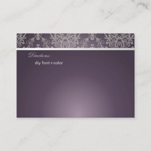 Carte De Placement PixDezines Dolcè Damask/plum+ivoire (Devant)