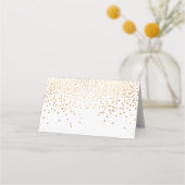 Carte De Placement PixDezines Faux éblouis Gold Confetti (Dos)