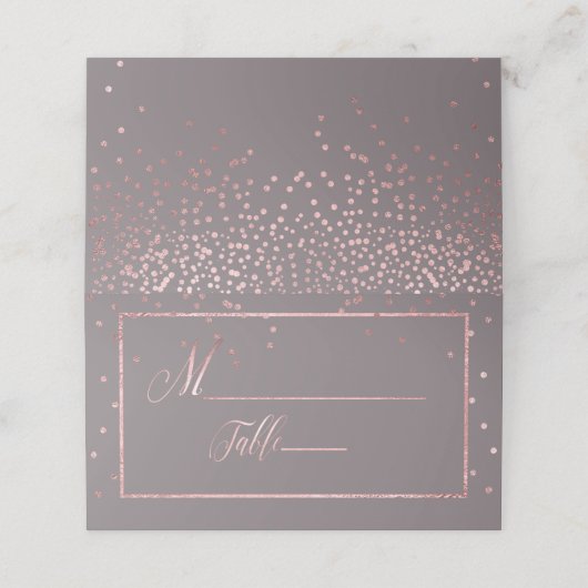 Carte De Placement PixDezines Faux Rose  or do-it-yourself arrière -  (Extérieur déplié)