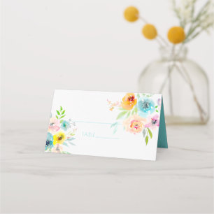 Carte De Placement PixDezines Fête des mariées Aquarelle Ressort Flor