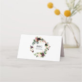 Carte De Placement PixDezines Fleurs d'aquarelle à fleurs rustiques (Dos)