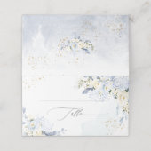 Carte De Placement PixDezines H2 Blue Hydrangeas Albâtre Roses (Extérieur déplié)