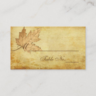 Carte De Placement PixDezines Maple Feuilles/Faux Gold/Place Cards