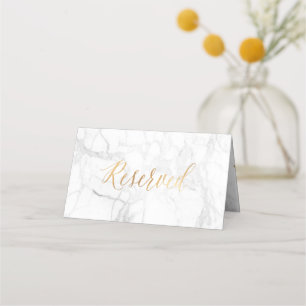 Carte De Placement PixDezines Marble Faux Gold Confetti Carte réservé