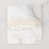Carte De Placement PixDezines Marbre Faux Gold Confetti (Extérieur déplié)